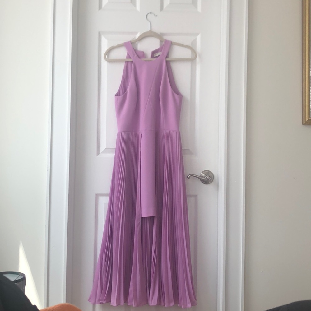 Halston Heritage Violet Cocktail Dress Lavender